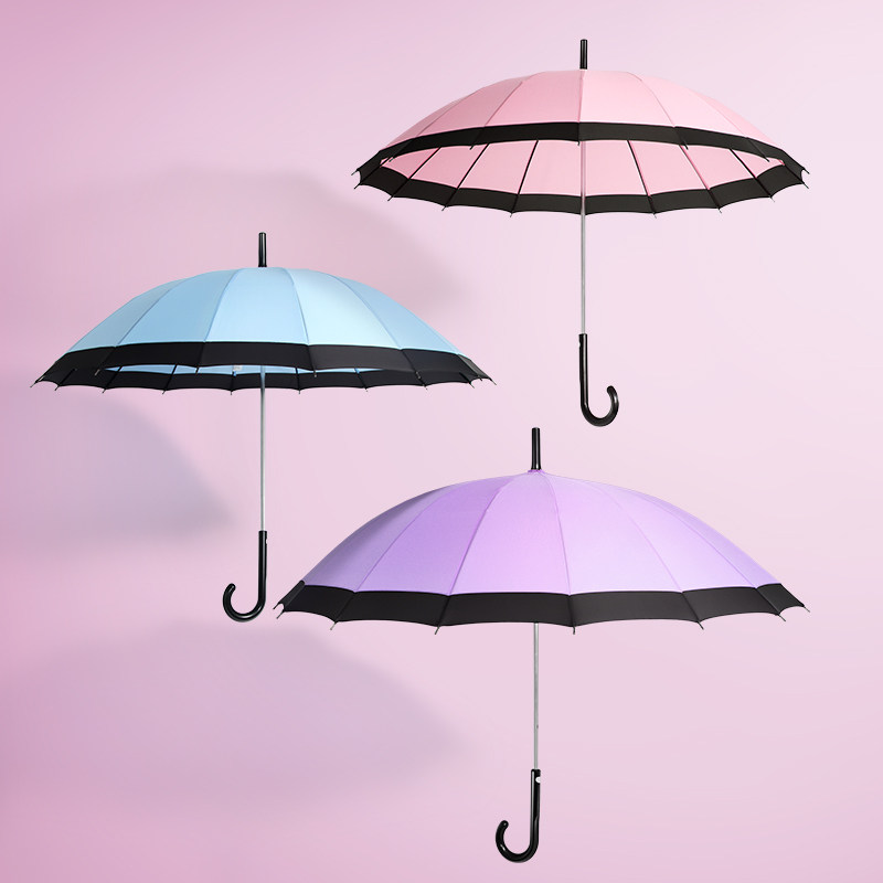 waterfront日本进口樱花浮现16骨雨伞遇水花开伞直柄长柄大号伞女