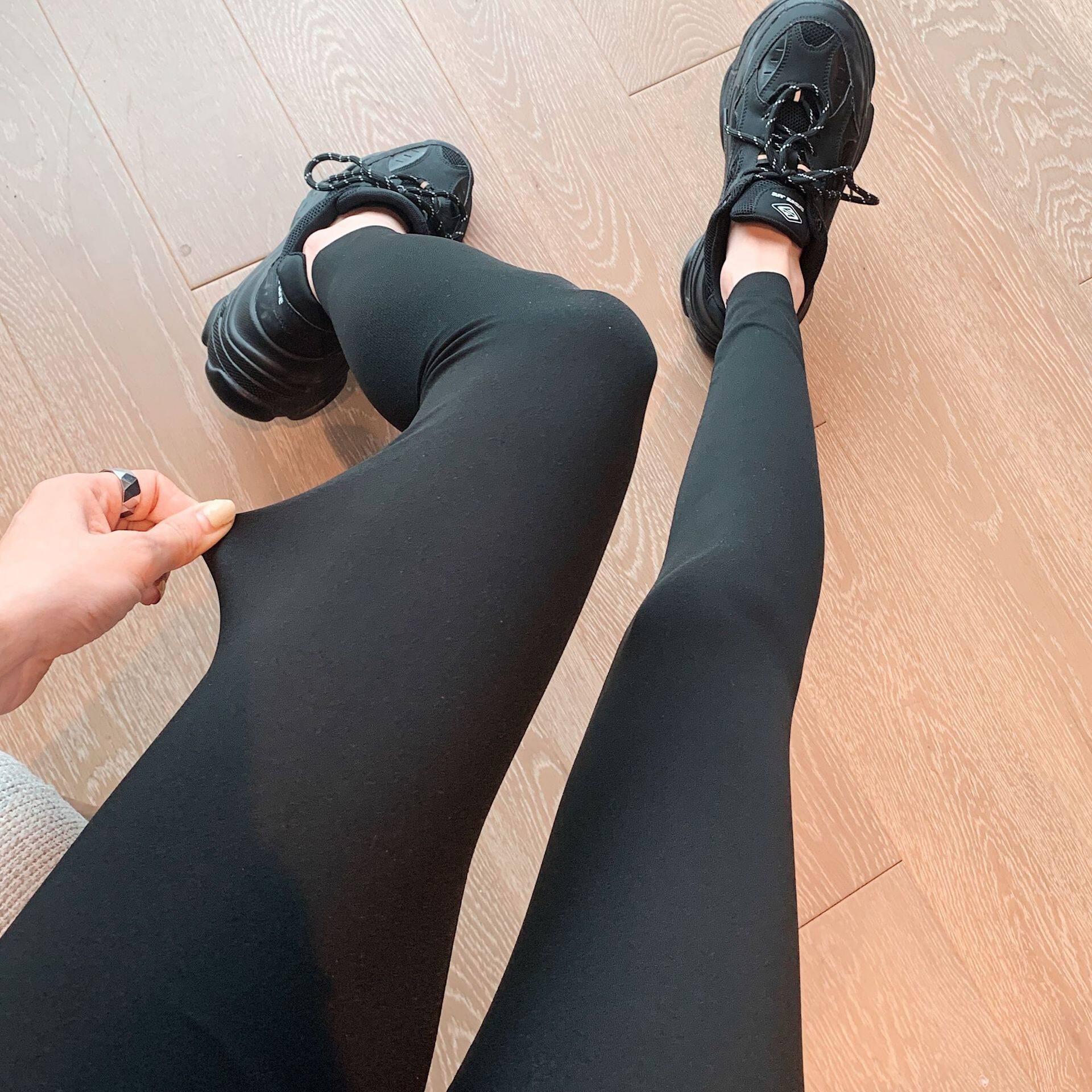 【芭比鲨鱼皮裤】厂货2022女新款哑光锦纶面膜高弹高腰收腹打底裤