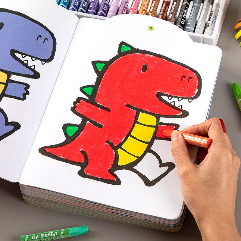 儿童画手绘益智启蒙画册绘画涂鸦涂色画本3岁描红本