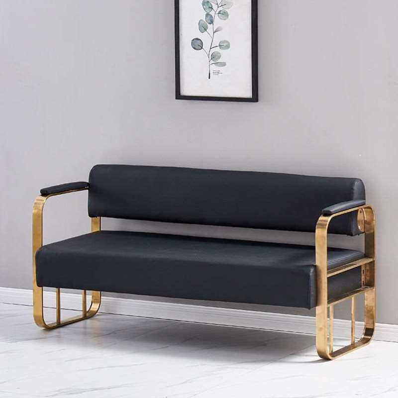 沙发美甲理发店休息等候区日式复古休闲出租房美容院沙发