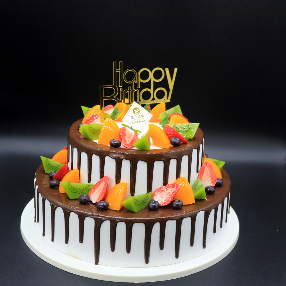 蛋糕模型仿真新款网红欧式水果生日假蛋糕双层