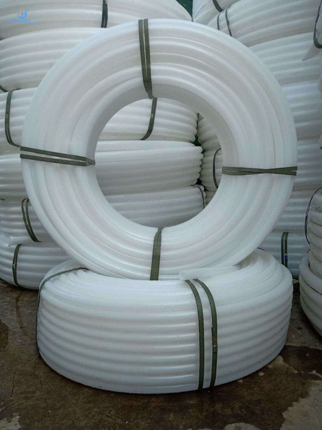 白色pe塑料硬管穿线电力地埋热熔盘管直管pe管