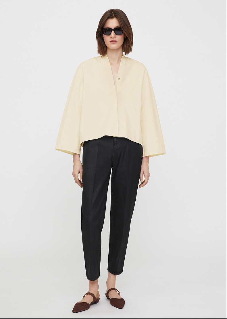 正品府绸衬衫短款阔袖宽松现货花色接骨22款衬衫