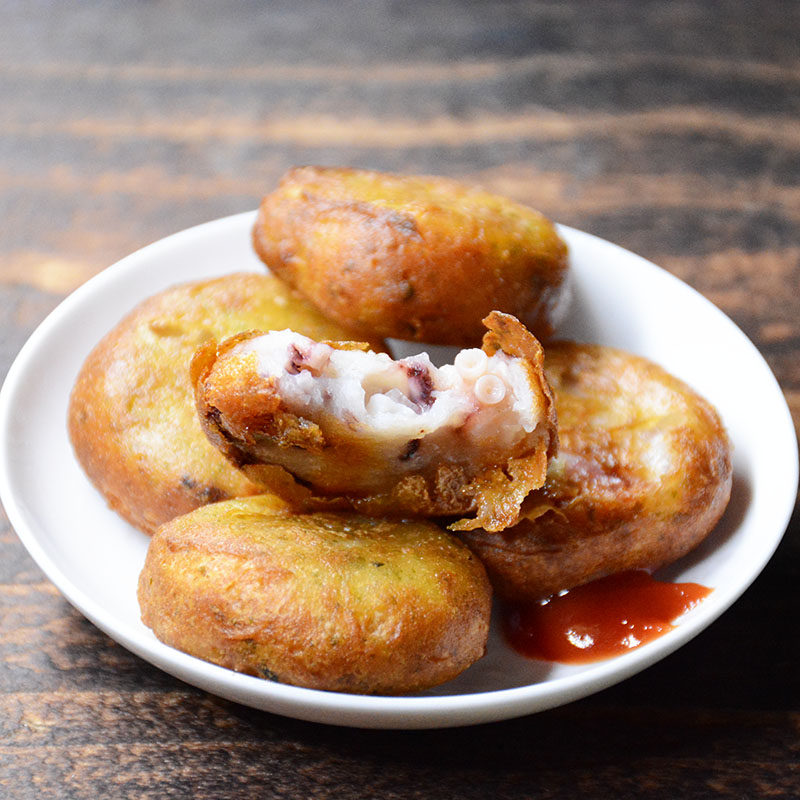 章鱼饼纳香海速冻早餐半成品鱼糜油炸日式小吃冷冻章鱼