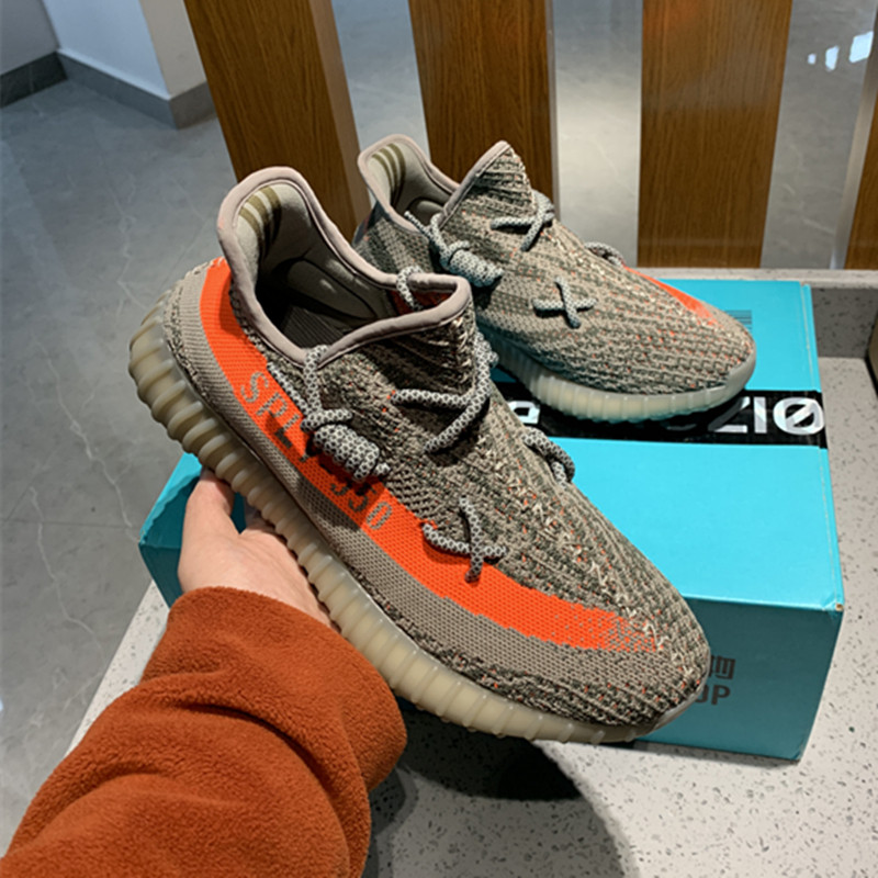 yezi过毒男鞋版本高版本三杠yeezy海盐时尚休闲鞋