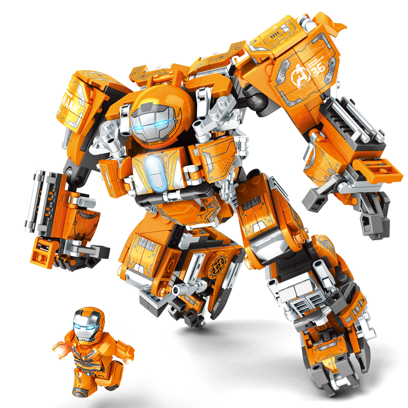 乐宜76019/20漫威反浩克超级英雄玩具男孩益智拼插儿童积木002d