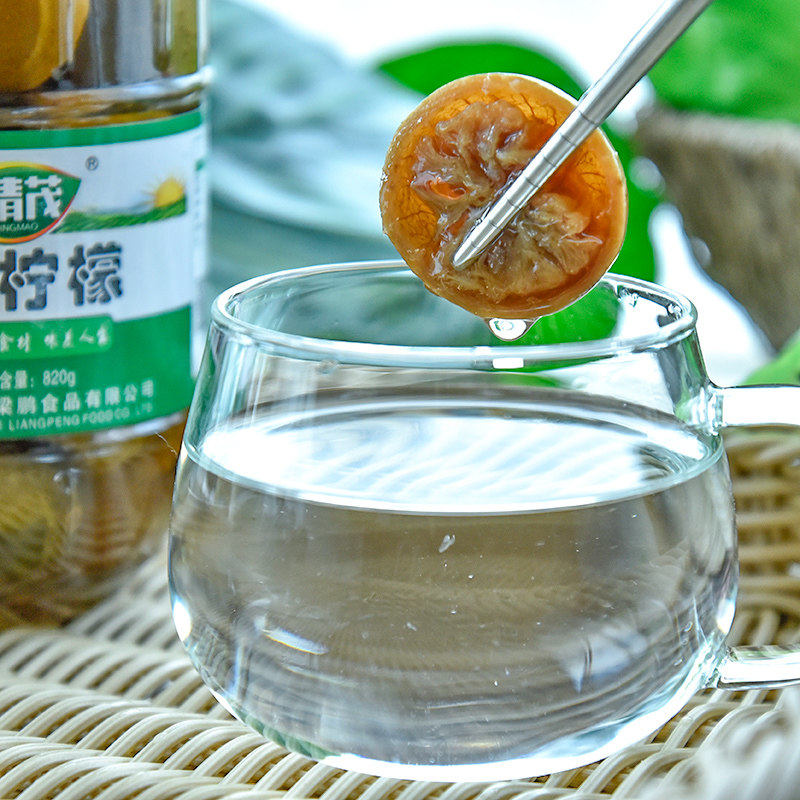 柠檬柠檬酸腌制泡咸柠檬水水果广西咸柠咸宁配料水果罐头