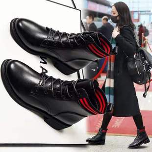 马丁靴女英伦风2020秋冬新款潮ins短靴女学生韩版粗跟网红短筒靴