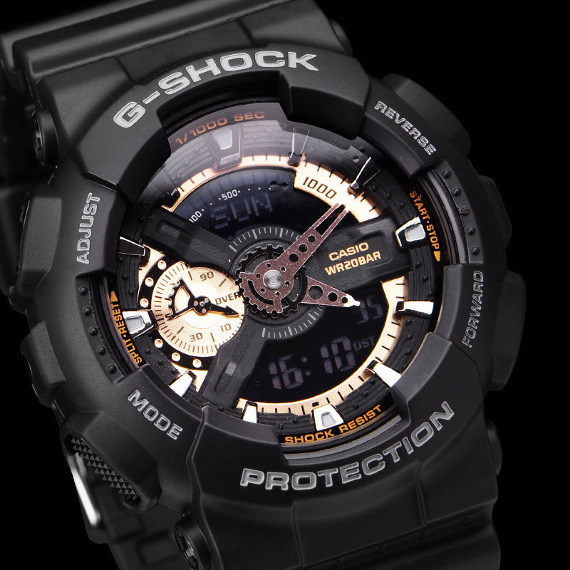 卡西欧casio手表g-shock防震防水电子男表ga-110rg-1a日韩腕表
