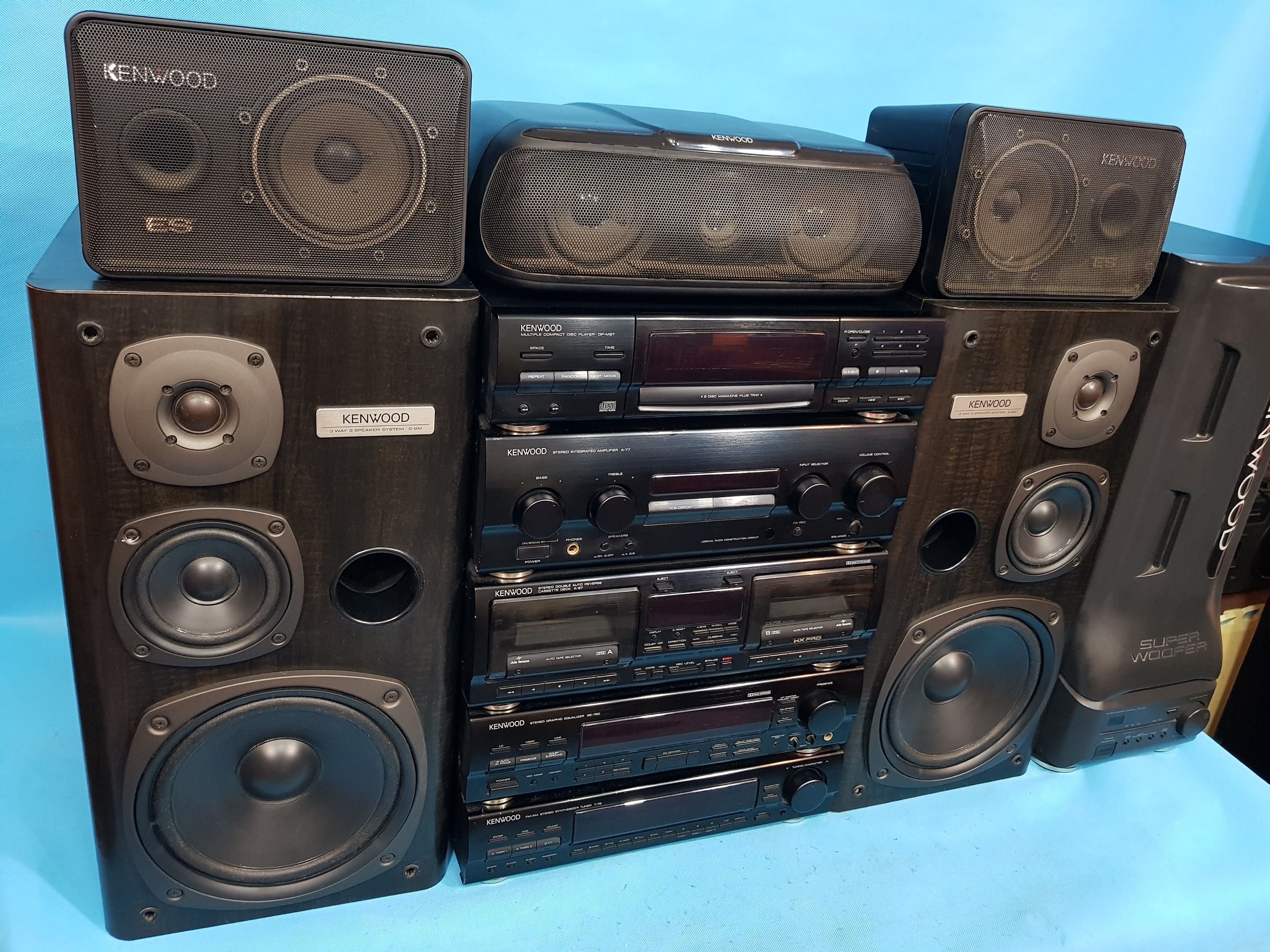 二手日本原装建伍组合音响a77k77经典发烧音箱hifi套装