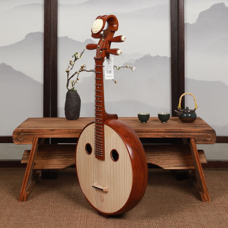 星海海中乐器专业演奏级酸枝木中阮阮奥氏黄檀阮
