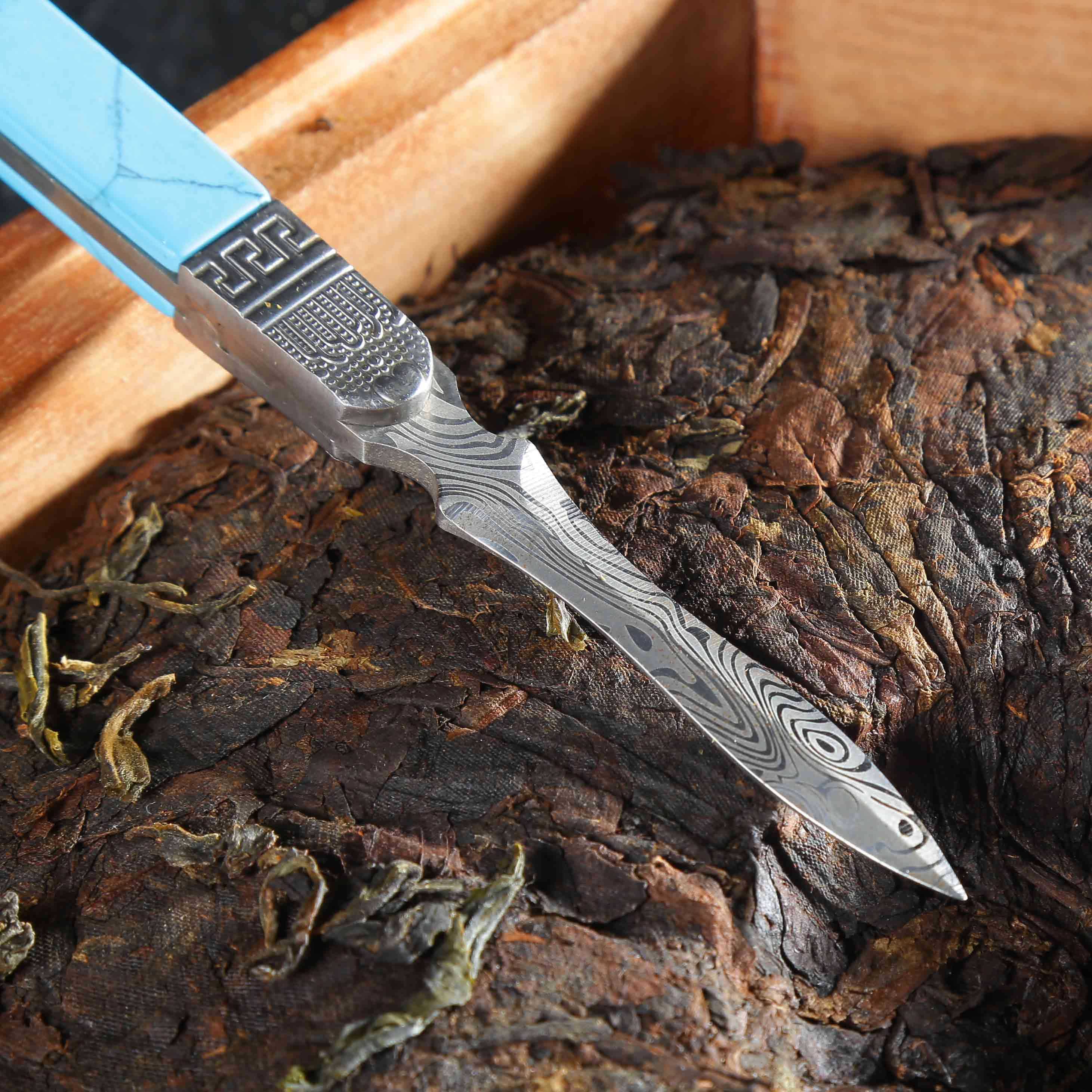 六君子套装大马士革普洱刀钛合金撬茶刀茶夹茶针功夫茶具配件  价格