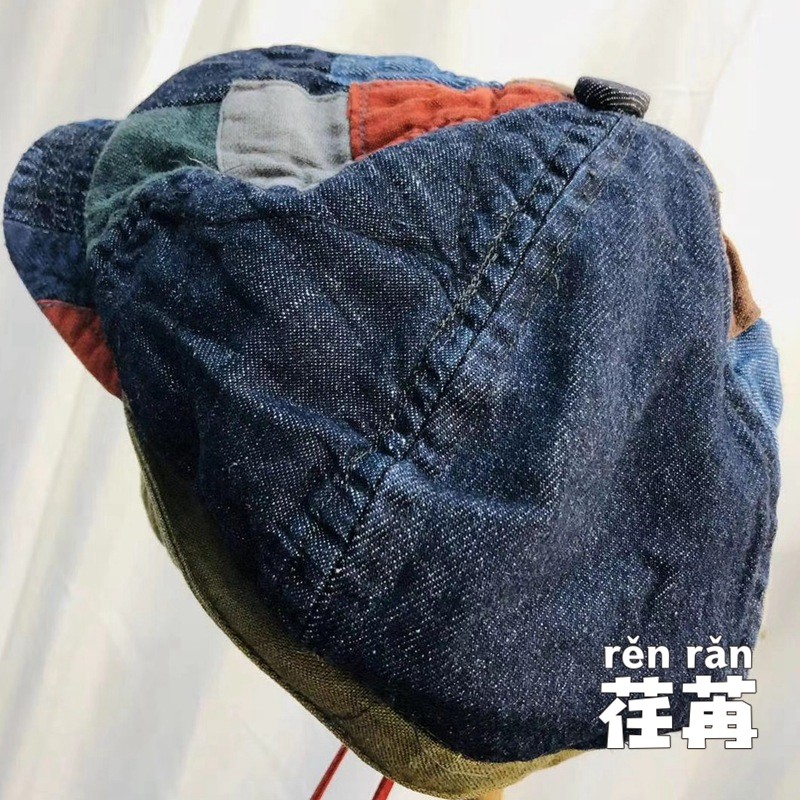 荏苒文艺风艺风亚麻做旧乞丐帽网红大檐帽个性帽子