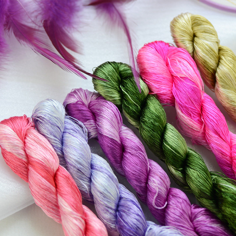 丝线苏绣渐变变色绣线桑蚕工具材料刺绣湘绣苏绣