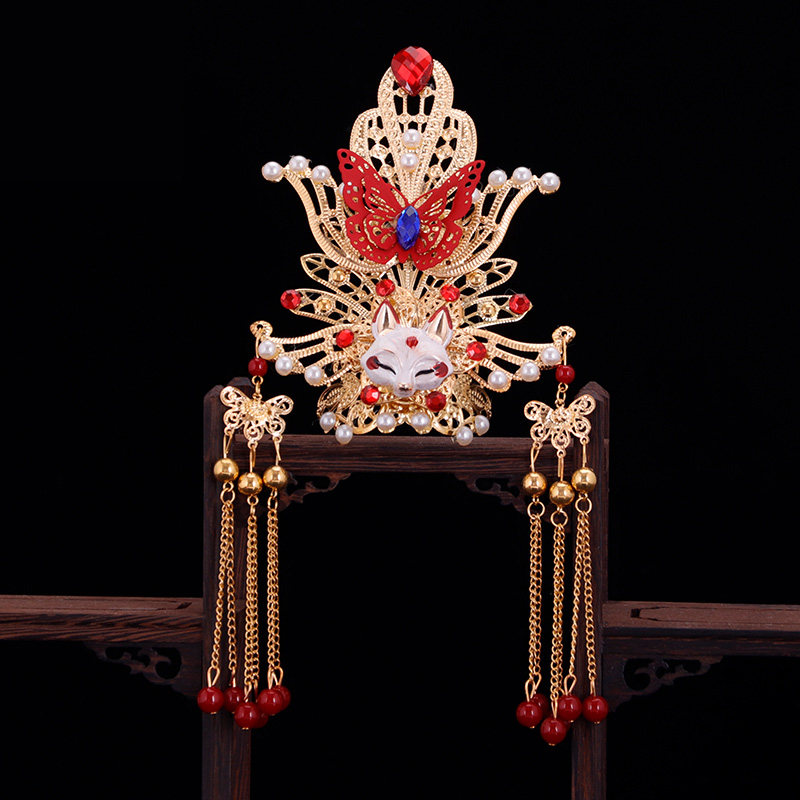 妈妈泰山奶奶王母娘娘凤冠观音帽子神明佛像装饰摆件