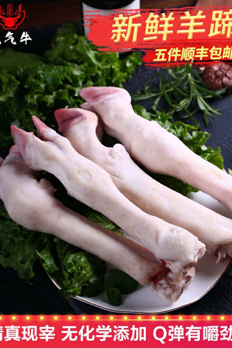 羊蹄新鲜蹄子冷冻带筋杀生清真现货山羊羊脚其它