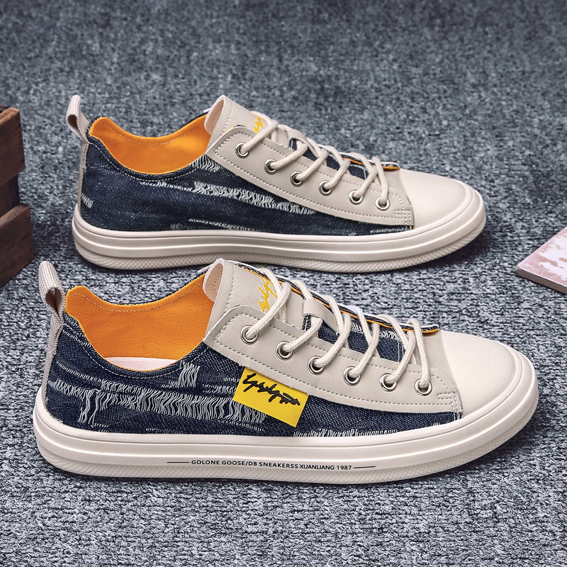 男鞋帆布2022新款透气板鞋休闲一脚蹬运动懒人老北京布鞋夏季潮鞋