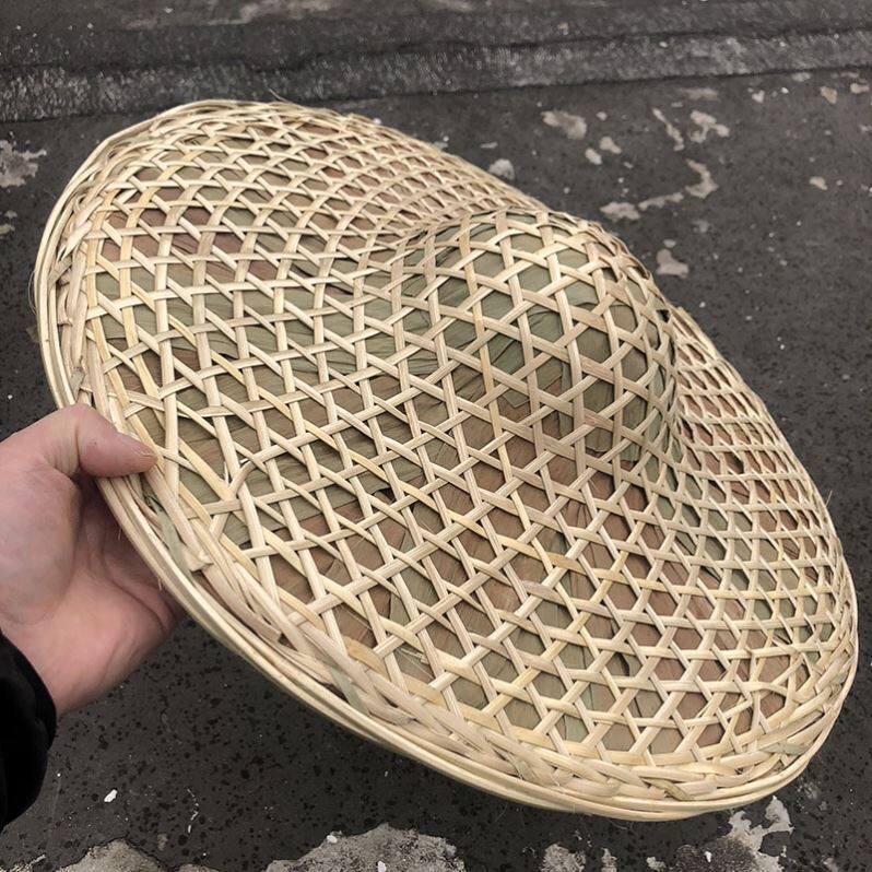 帽子户外劳动斗立农村下地干活防晒竹编斗笠帽子