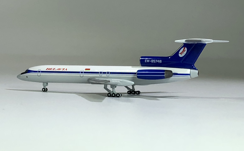 herpa白俄罗斯航空tu-154m飞机模型ew-85748限量航模