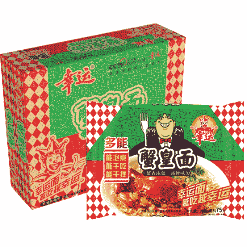 幸运方便面30袋装红烧排骨面安徽老牌子正品干吃面蟹皇面泡整箱装