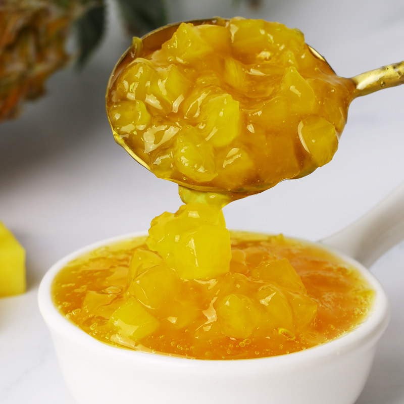 果酱凤梨菠萝3kg刨冰配料商用乐心果肉肉酱果酱