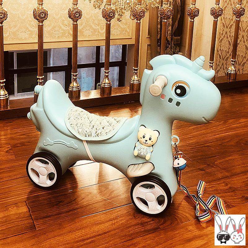 2021年新款摇摇摇车电动摇摇马溜溜车二合一小孩木马摇马