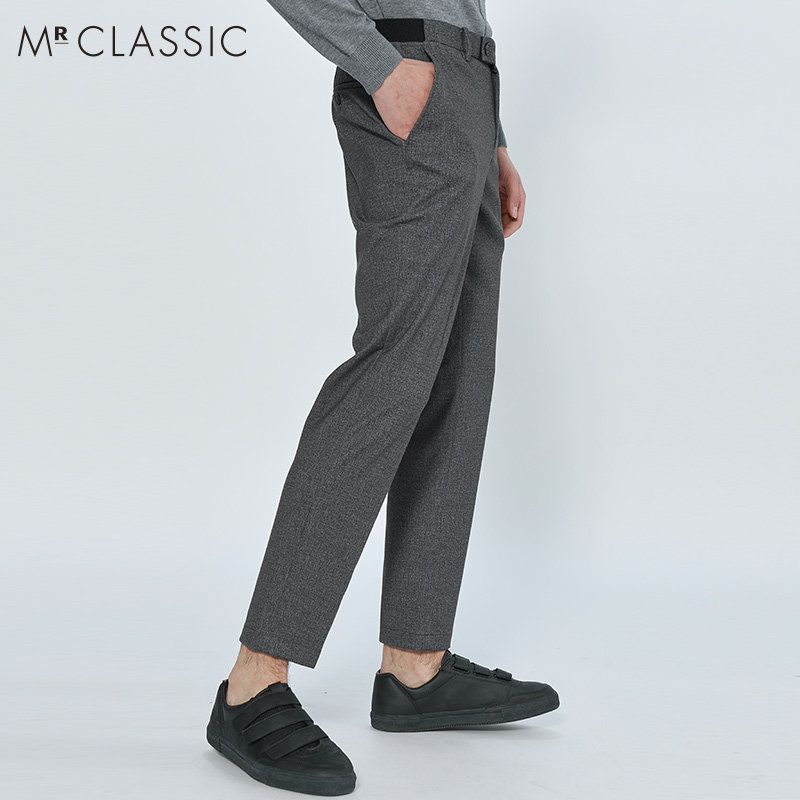 mrclassic百家好新款直筒裤商务休闲西裤男士潮流长裤子cswp6121