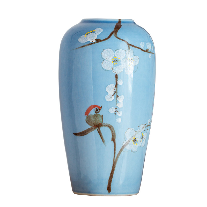 景德镇手工陶瓷花瓶大口插花台面花器客厅玄关花瓶