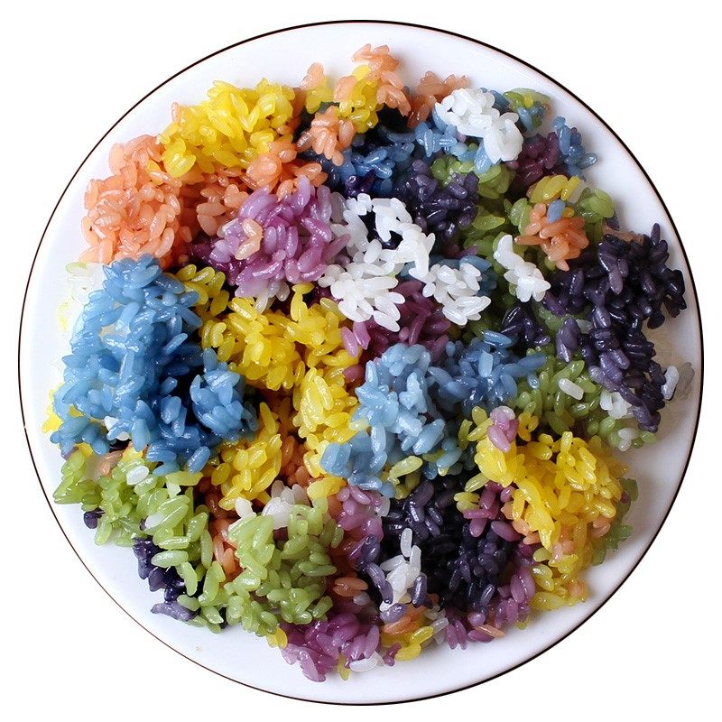 五彩彩米米饭云南纯天然植物染色糯米彩色大米糯米