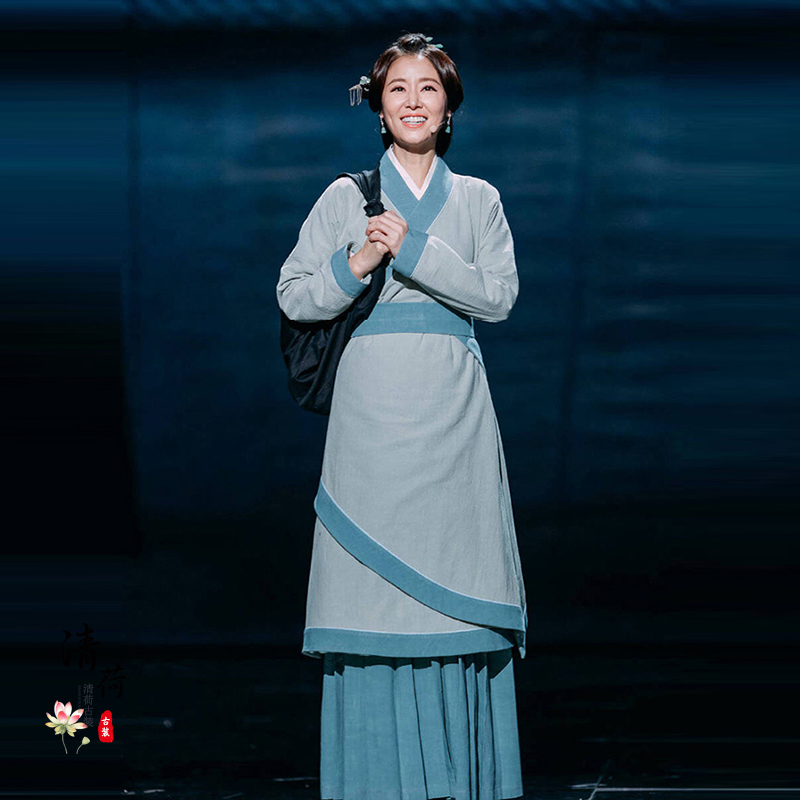 古装汉服影视秦汉女曲裾汉服女张馨予同款舞台民族服装