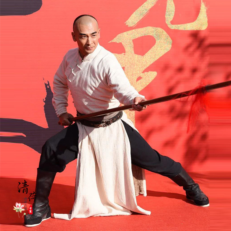 古装影视武侠大侠霍元甲同款武术练功太极服剑民族服装