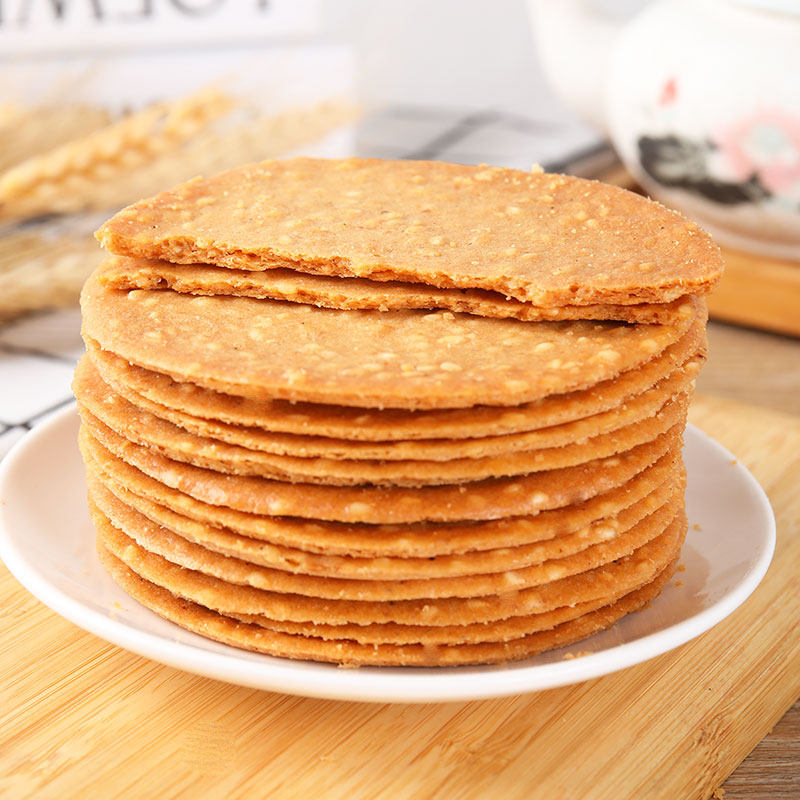 芝麻铁棍山药薄脆饼干超薄老式怀旧煎饼整箱薄脆饼干