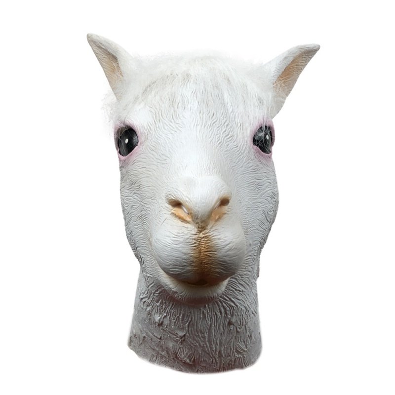 现售可爱羊驼头套包邮化妆搞笑头饰面具