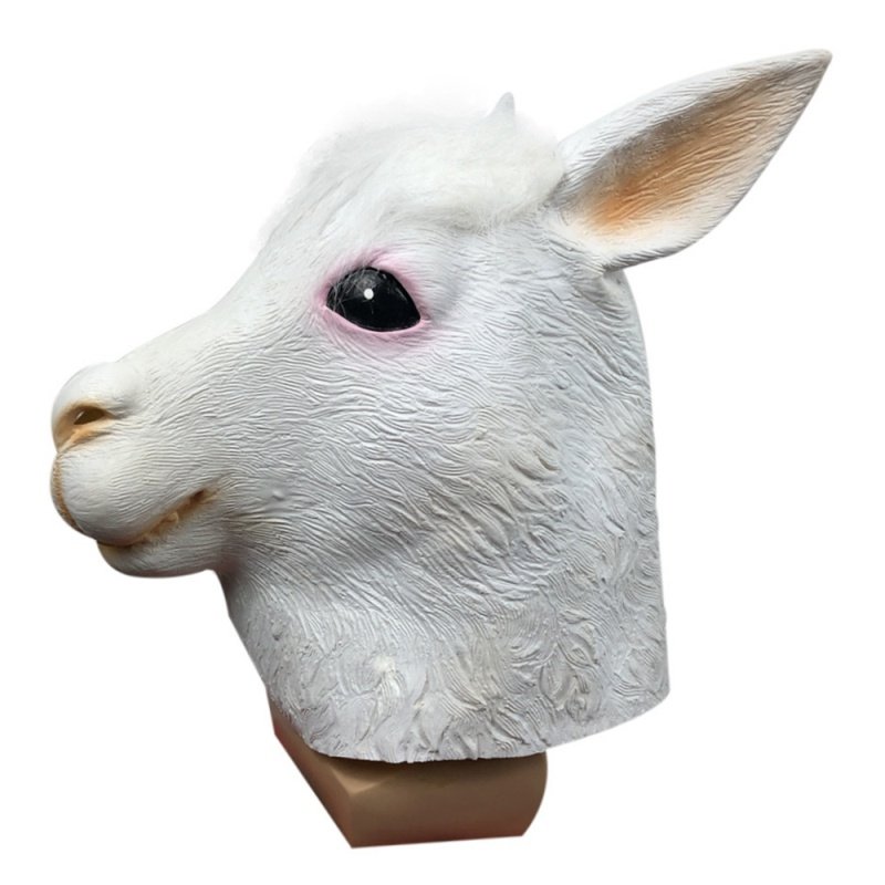 现售可爱羊驼头套包邮化妆搞笑头饰面具