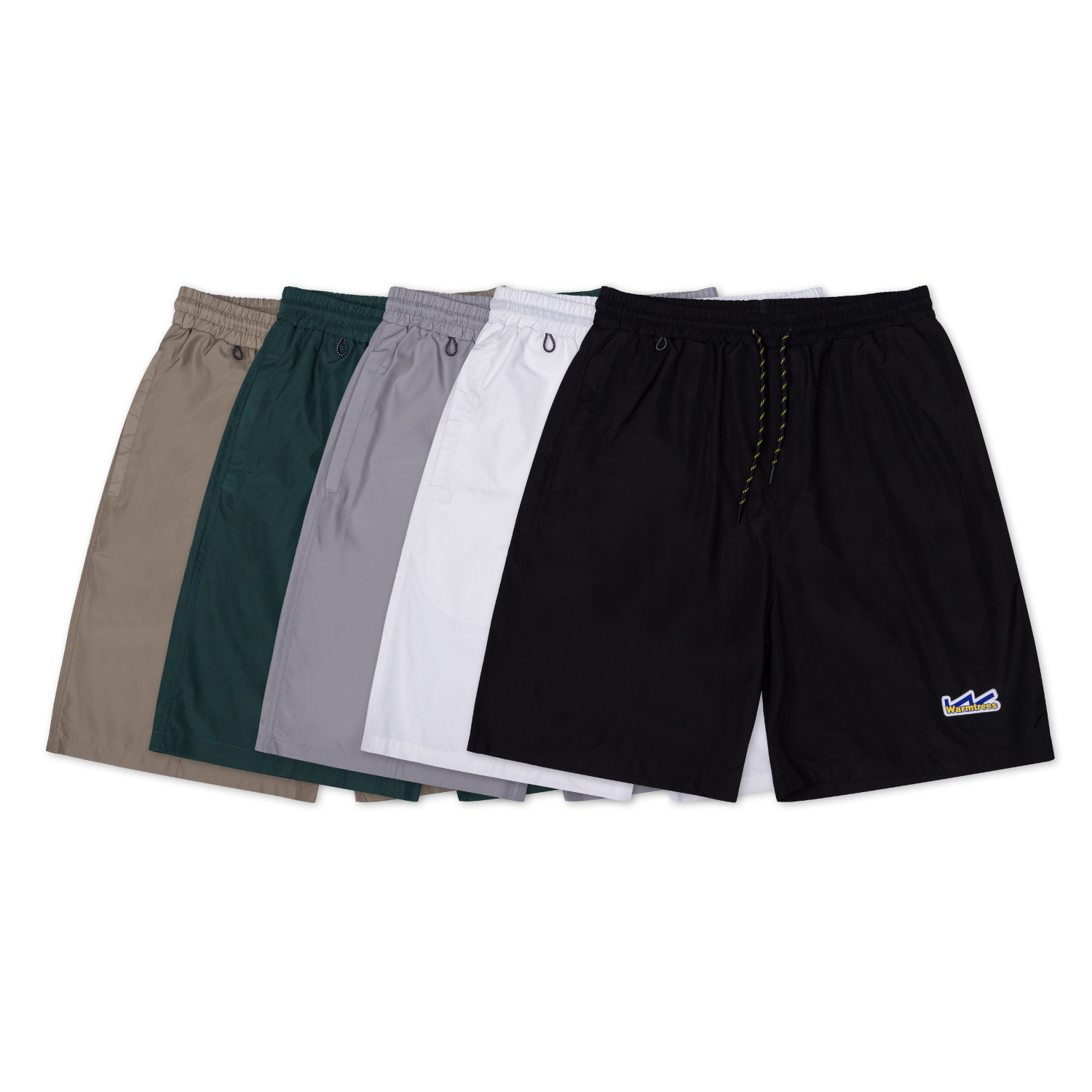 warmtrees2020ss图形logo徽章拼接尼龙短裤休闲裤