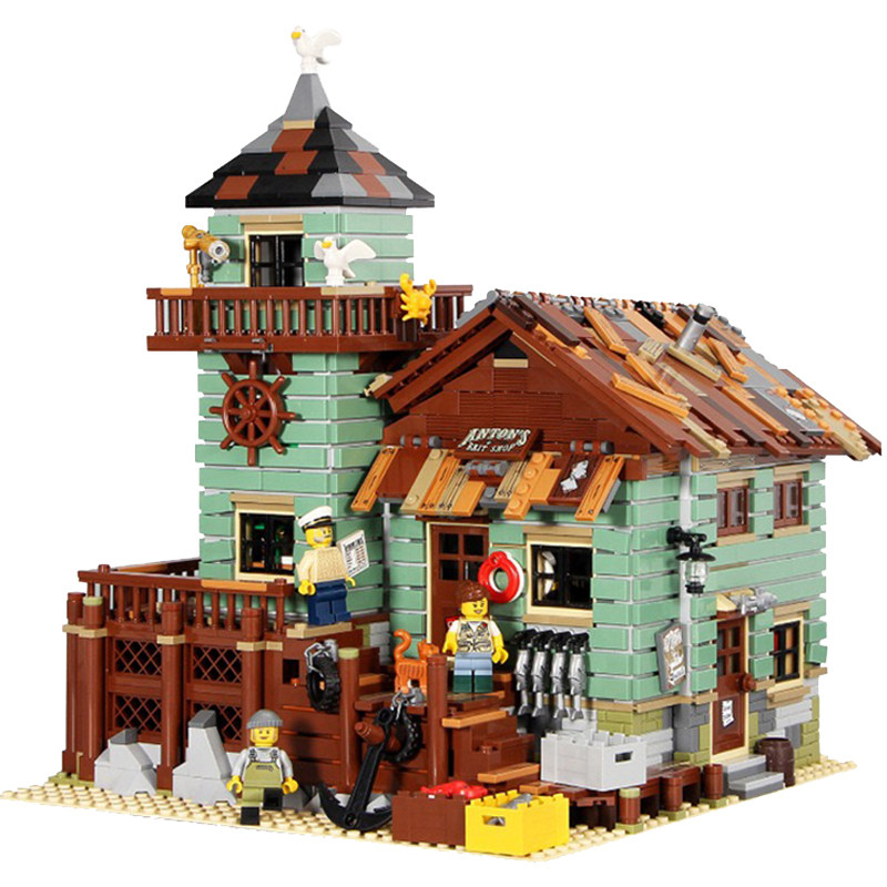 乐高积木木房子别墅渔夫小屋模型成年大人高难度建构