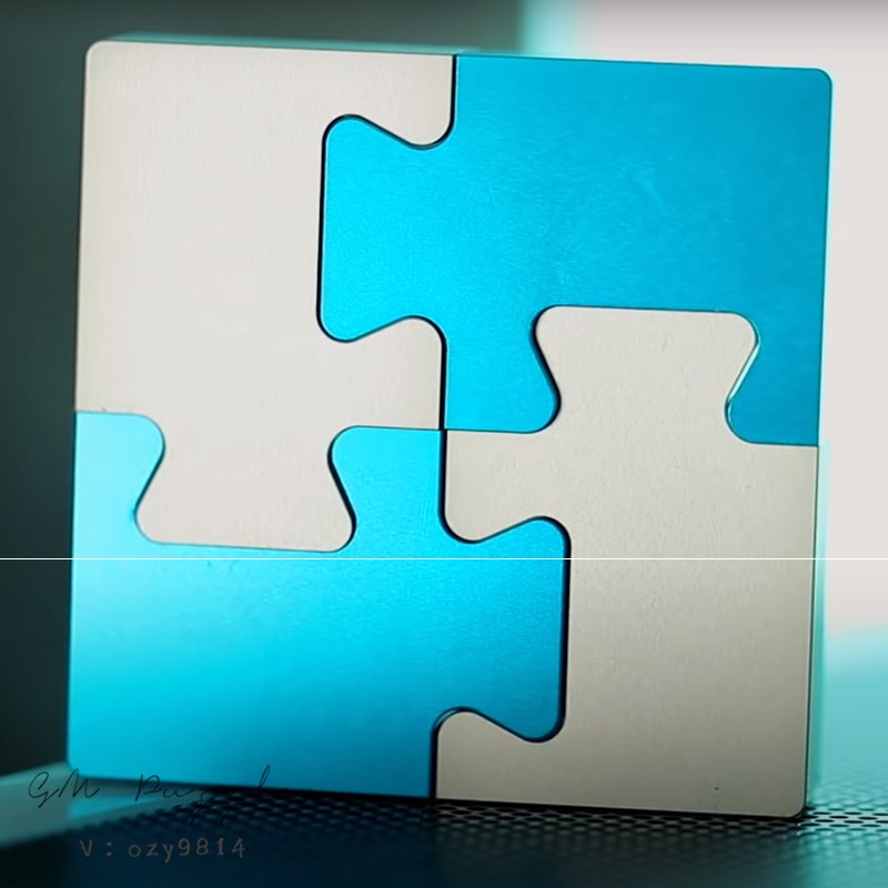 piecemetalpuzzle四块metal抖音gm同款玩具烧脑拼图