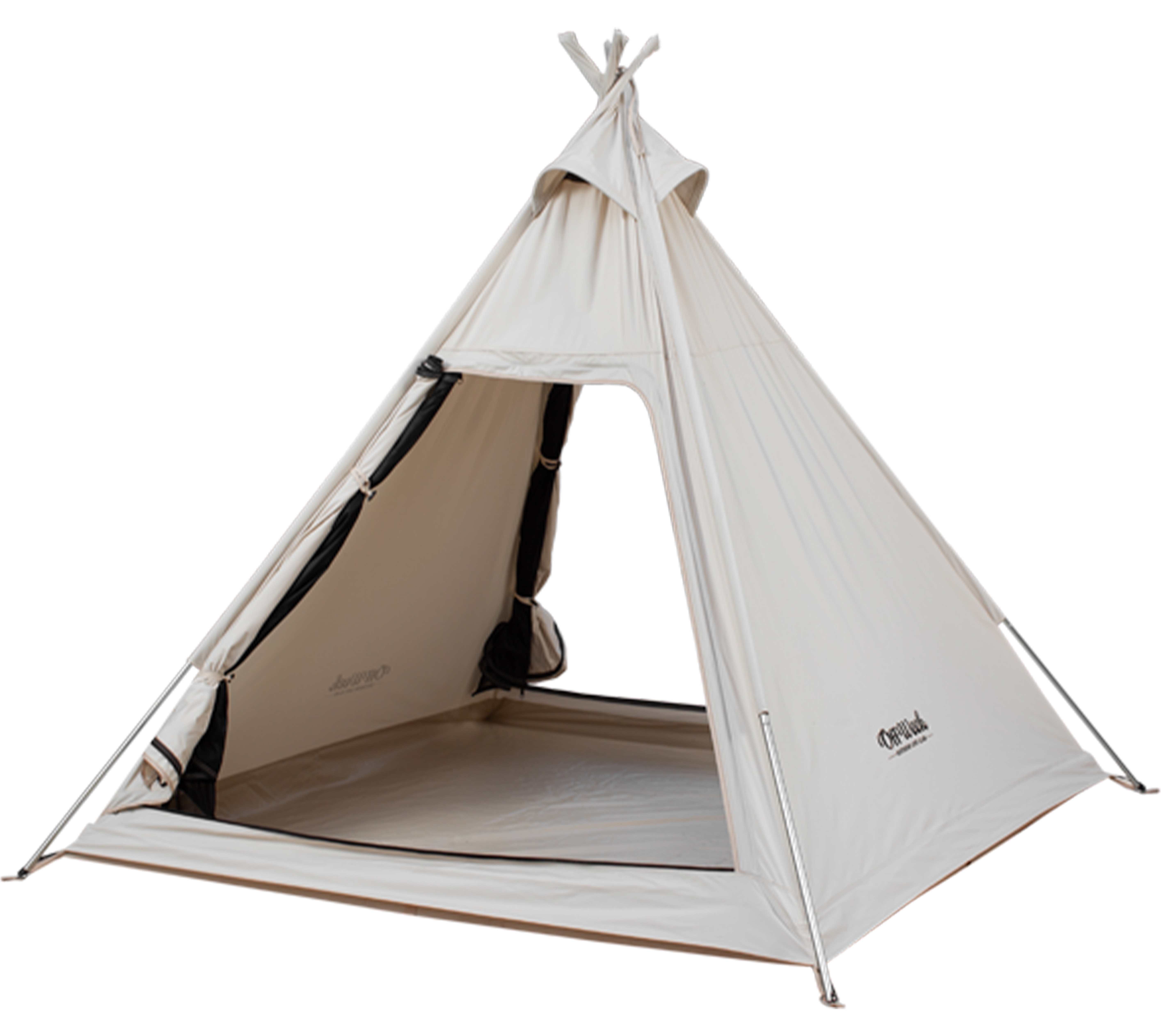 offweek户外公园系列印第安棉布帐篷1-2人露营金字塔露营