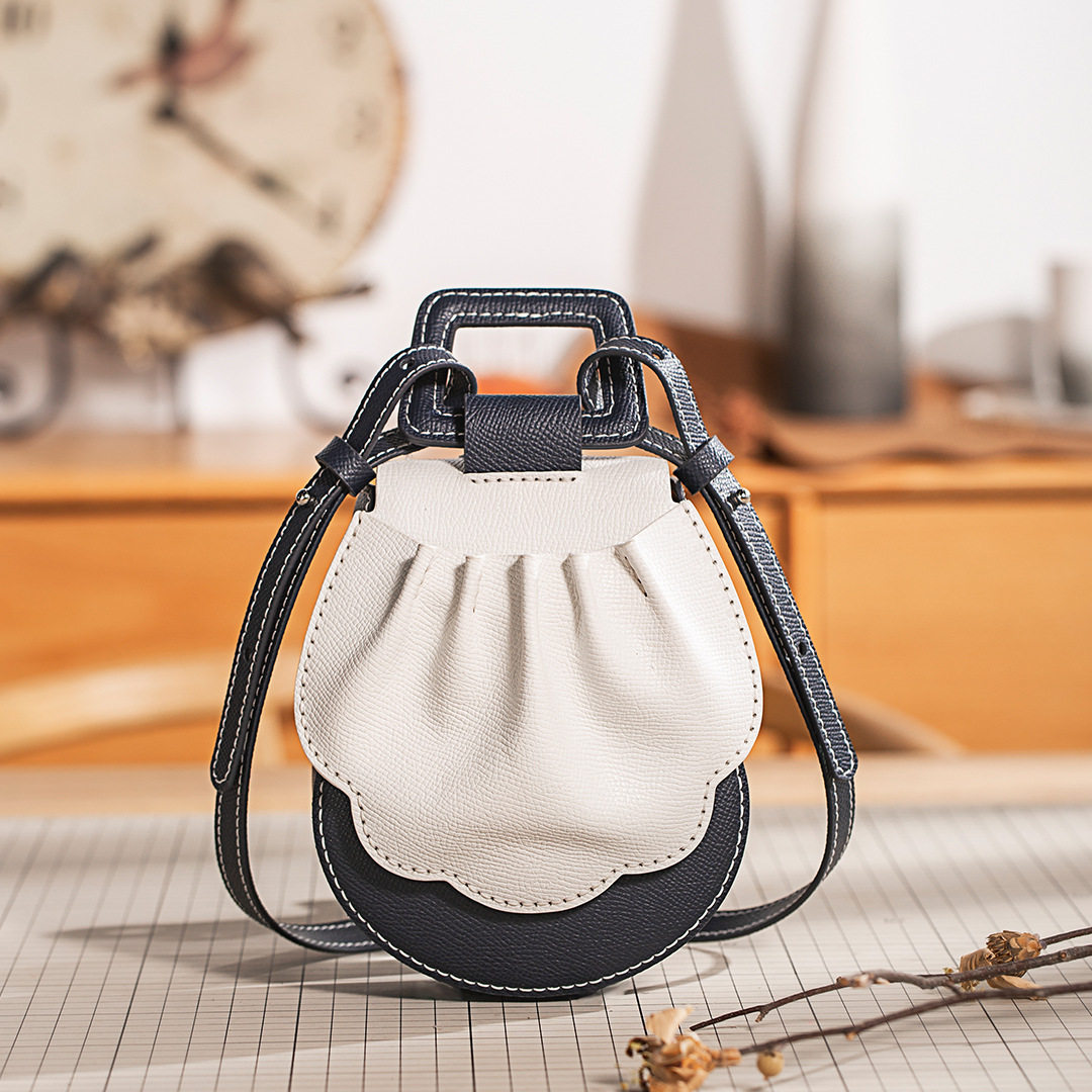 蠢小鱼包女小包自材料手工diy斜挎包真牛迷你包迷你手机包