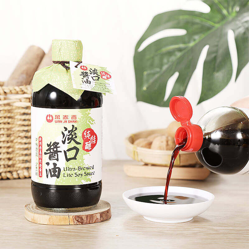 酱油台湾酿造黄豆生抽万家香淡口450ml厨房家用酱油