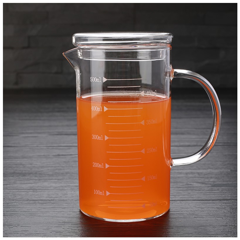 食用油玻璃耐高温食物量杯刻度微波韩式多功能尖嘴杯子
