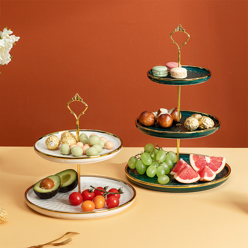 蛋糕点心欧式轻奢家用客厅下午下午茶茶点甜品果盆