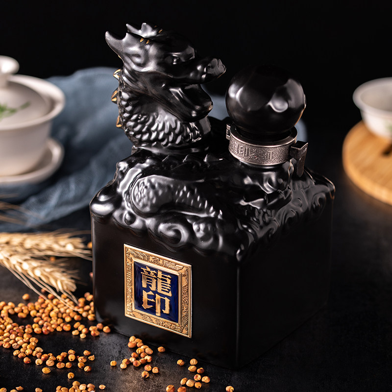 板城烧锅盛世龙印39度500ml4瓶浓香香型粮食国产白酒