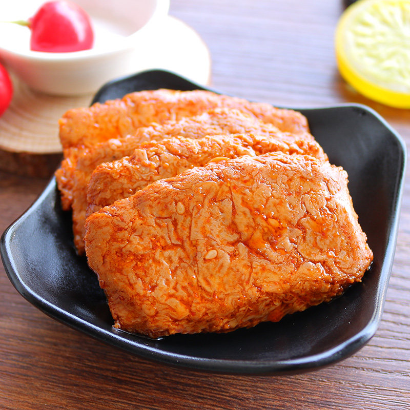 徽家铺子烤素500g手撕豆干豆制品零食大块肉排素肉