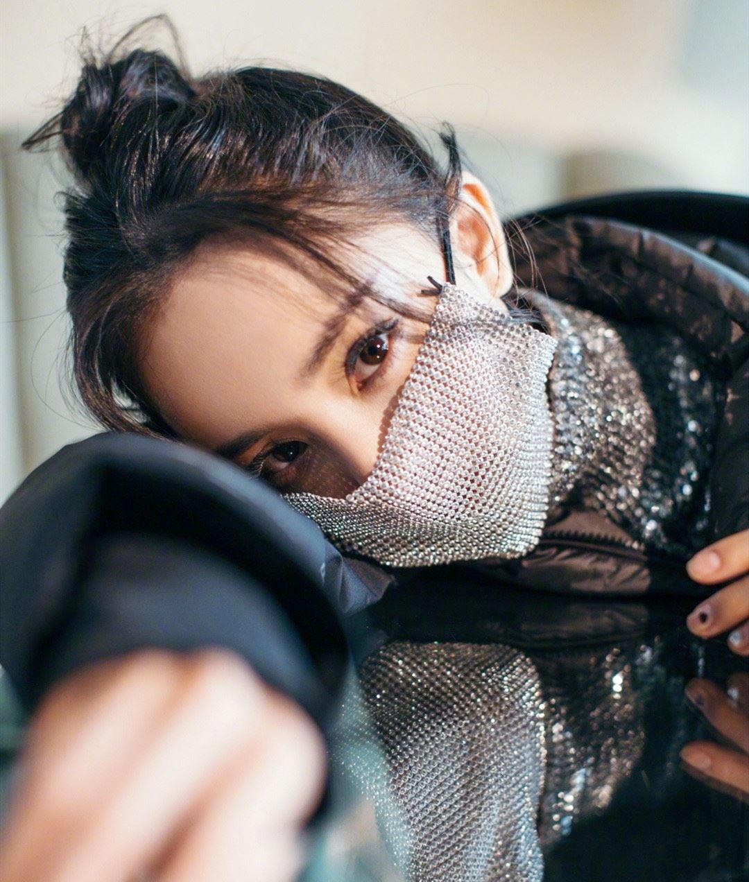 钻石女生闪光抖音亮晶晶潮流明星亮片口罩女装口罩