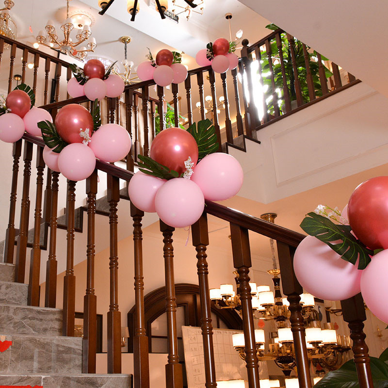 结婚楼梯扶手装饰婚庆用品婚房浪漫拉花气球拉花
