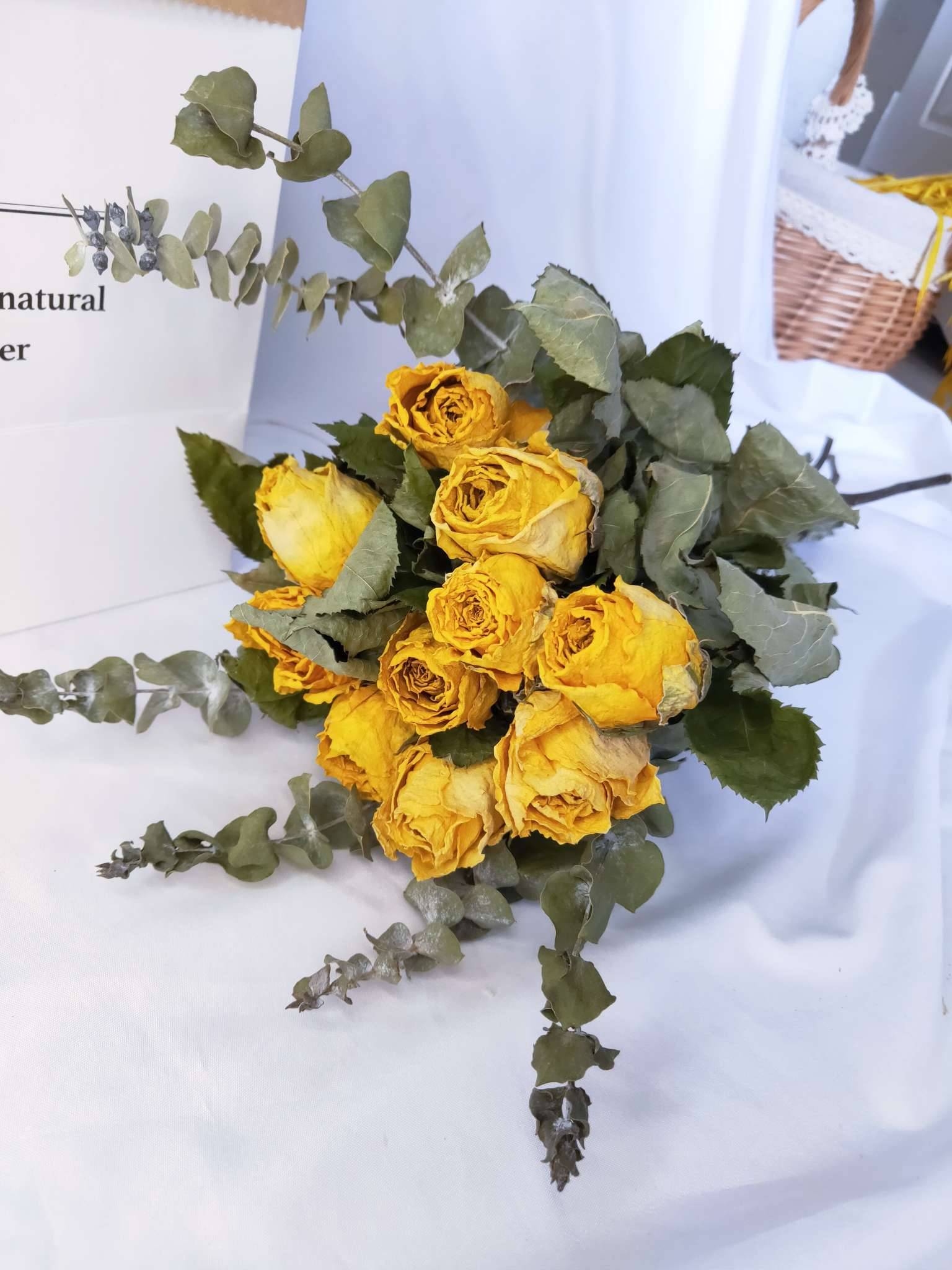 干花玫瑰天然玫瑰干花束北欧风ins客厅家居装饰真花