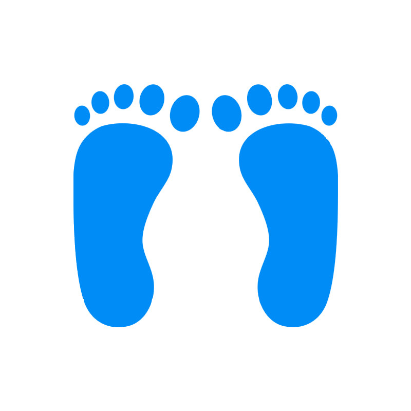 小脚丫脚印印地贴纸幼儿园小学校楼梯商场店铺车间墙贴