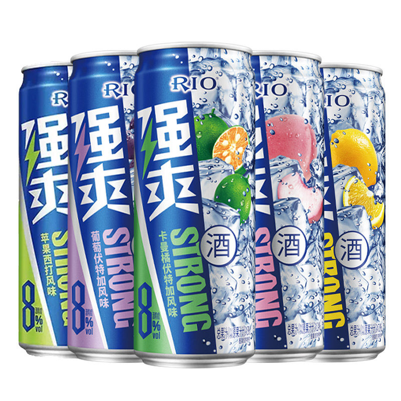 rio锐澳强爽8度预调锐澳鸡尾酒洋酒气泡果酒8度系列500ml伏特加