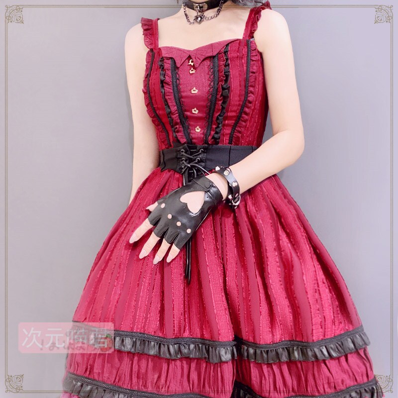 半截手套执事露指半掌半指机能jk朋克赛博手套